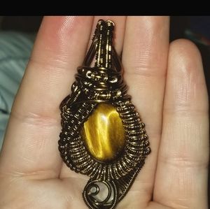 Tiger's Eye Wire Wrapped Pendant